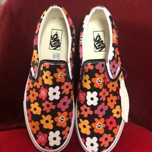 Unique floral design Vans